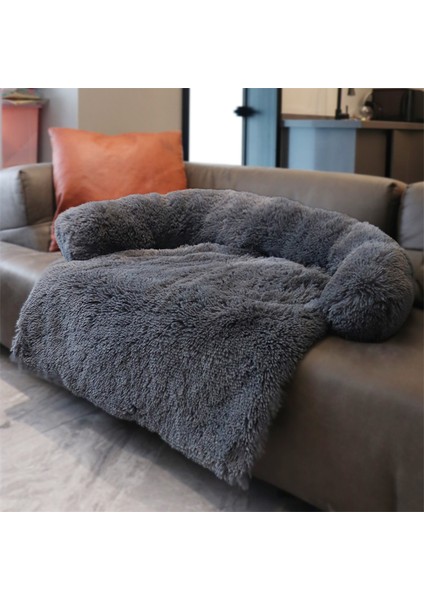 Darkgrey 70-65-15 cm Yıkanabilir Pet Kanepe Büyük Köpekler Için Ped Battaniye Uzun Peluş Kış Sıcak Köpek Kulübesi Pet Kedi Kanepe Yastığı Battaniye Kapak Ev Protectorv (Yurt Dışından)