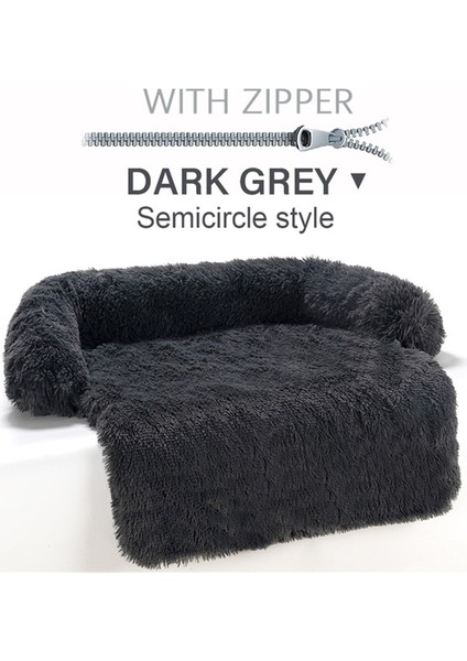 Darkgrey 70-65-15 cm Yıkanabilir Pet Kanepe Büyük Köpekler Için Ped Battaniye Uzun Peluş Kış Sıcak Köpek Kulübesi Pet Kedi Kanepe Yastığı Battaniye Kapak Ev Protectorv (Yurt Dışından)