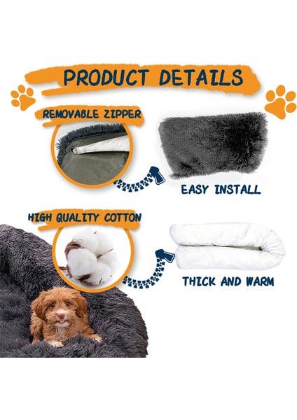 Darkgrey 70-65-15 cm Yıkanabilir Pet Kanepe Büyük Köpekler Için Ped Battaniye Uzun Peluş Kış Sıcak Köpek Kulübesi Pet Kedi Kanepe Yastığı Battaniye Kapak Ev Protectorv (Yurt Dışından)