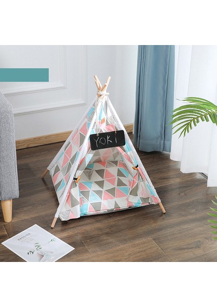 Tip C 2 ZK30 Pet Teepee Köpek Kedi Yatağı Beyaz Kanvas Köpek Kanvas Sevimli Ev-Taşınabilir Yıkanabilir Köpek Çadırları Dogcat Pet Köpek Yavrusu Yatağı (Yurt Dışından)