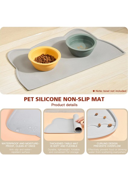 48X27 cm Mavi Pet Silikon Gıda Mat Taşınabilir Su Geçirmez Sızdırmaz Kaymaz Besleme Paspasları Kase Ped Yastık Kediler Köpekler Için Evcil Hayvan Ürünleri (Yurt Dışından) modelleri