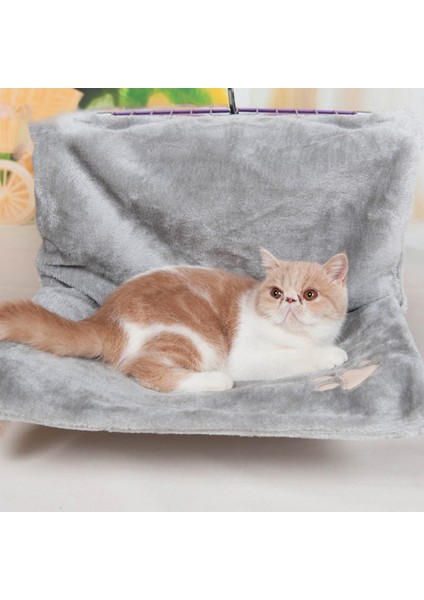 Gri 46X30X25 cm Kedi Yatağı Rahat Salon Hamak Çıkarılabilir Pencere Eşiği Ev Kedi Radyatör Asılı Yatak Yumuşak Yastık Kediler Için Evcil Hayvan Aksesuarları (Yurt Dışından)