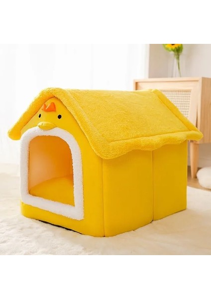 Sarı Tavuk S 39X32X34 cm Çıkarılabilir Kedi Yatağı Sıcak Pet Kedi Evi Mağara Kış Derin Uyku Yavru Chihuahua Köpek Mat Kapalı Kulübesi Çadır Yuva Yastık Kediler Paspaslar (Yurt Dışından)