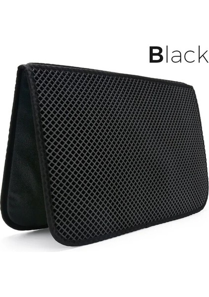 Siyah 40X50 cm Pet Kedi Kumu Mat Çift Katmanlı Yakalama Evcil Hayvanlar Su Geçirmez Çöp Kedi Yatak Pedleri Süper Hafif Taşıması Kolay Kediler Için Temiz Mat (Yurt Dışından)