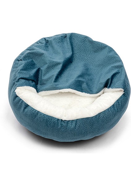 Mavi 60 cm Süper Yumuşak Pet Kedi Yatağı Peluş Tam Boy Yıkanabilir Sakin Yatak Donut Yatak Rahat Uyku Artefaktı Her Türlü Kedi Için Uygun (Yurt Dışından)