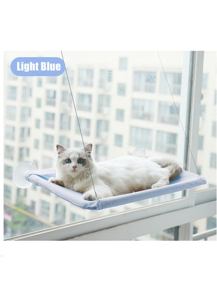 Açık Mavi Vantuz Kedi Hamak Sevimli Asılı Yataklar Dört Mevsim Evrensel Çıkarılabilir ve Yıkanabilir Kedi Kumu Yavru Kedi Yatağı Güneşli Koltuk Yatakları (Yurt Dışından)