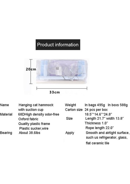 Açık Mavi Vantuz Kedi Hamak Sevimli Asılı Yataklar Dört Mevsim Evrensel Çıkarılabilir ve Yıkanabilir Kedi Kumu Yavru Kedi Yatağı Güneşli Koltuk Yatakları (Yurt Dışından) indirimleri