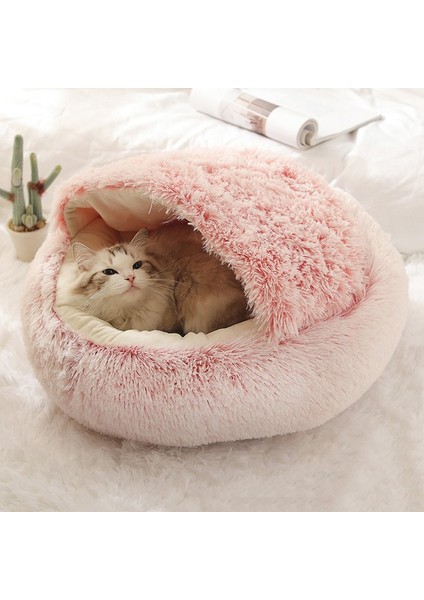 Açık Yeşil 40 cm Kedi Yatakları Yuvarlak Yumuşak Peluş Oyuk Mağarası Kapşonlu Kedi Yatak Çörek Köpekler Kediler Için Rahat Kendinden Isınma Pet Yatağı (Yurt Dışından) modelleri