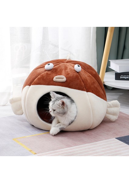 Stil 3 L 40X40X40CM Yarı Kapalı Sıcak Kedi Yatağı Dört Mevsim Evrensel Kedi Yatağı Yavru Köpekler Sepeti Ped Derin Uyku Kapalı Yavru Kedi Evi Cama Perro (Yurt Dışından) fırsatları