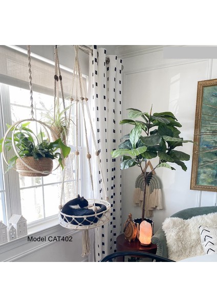 Catmgy Büyük 40X120 cm Kedi Hamak Pencere Makrome Sevimli Pet Kedi Yatakları Kedi Evi Çadır Yavru Kedi Aksesuarları Kedi Oyuncakları Yaka Topları (Yurt Dışından) fiyatları