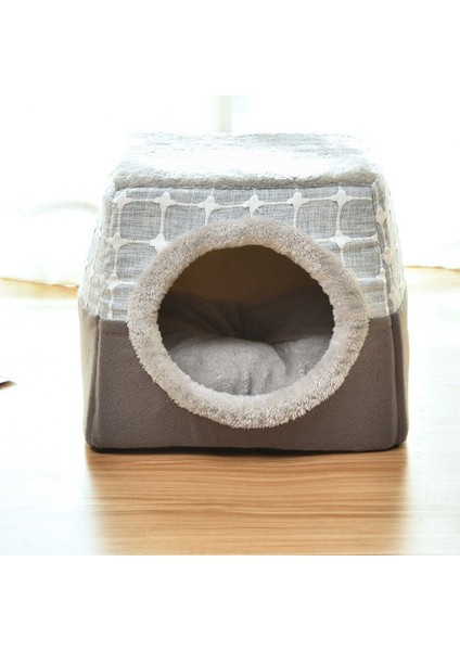 Gri Izgara L 35X33X30CM Yumuşak Yuva Köpek Kulübesi Evcil Hayvan Yatağı Kediler Köpekler Için Uyku Tulumu Mat Pedi Çadır Mağara Evi S Kış Sıcak Köpek Yatakları Renkler Aksesuarlar (Yurt Dışından)