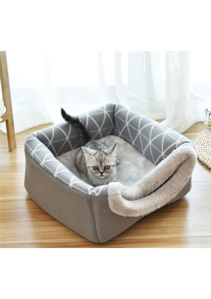 Gri Izgara L 35X33X30CM Yumuşak Yuva Köpek Kulübesi Evcil Hayvan Yatağı Kediler Köpekler Için Uyku Tulumu Mat Pedi Çadır Mağara Evi S Kış Sıcak Köpek Yatakları Renkler Aksesuarlar (Yurt Dışından)