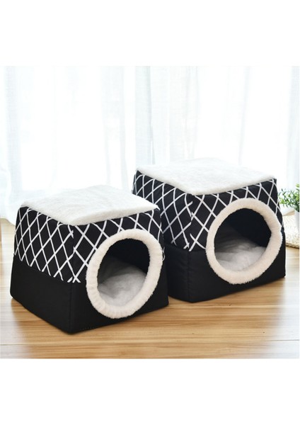 Gri Izgara L 35X33X30CM Yumuşak Yuva Köpek Kulübesi Evcil Hayvan Yatağı Kediler Köpekler Için Uyku Tulumu Mat Pedi Çadır Mağara Evi S Kış Sıcak Köpek Yatakları Renkler Aksesuarlar (Yurt Dışından)