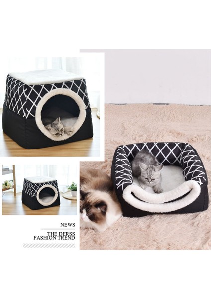 Gri Izgara L 35X33X30CM Yumuşak Yuva Köpek Kulübesi Evcil Hayvan Yatağı Kediler Köpekler Için Uyku Tulumu Mat Pedi Çadır Mağara Evi S Kış Sıcak Köpek Yatakları Renkler Aksesuarlar (Yurt Dışından)