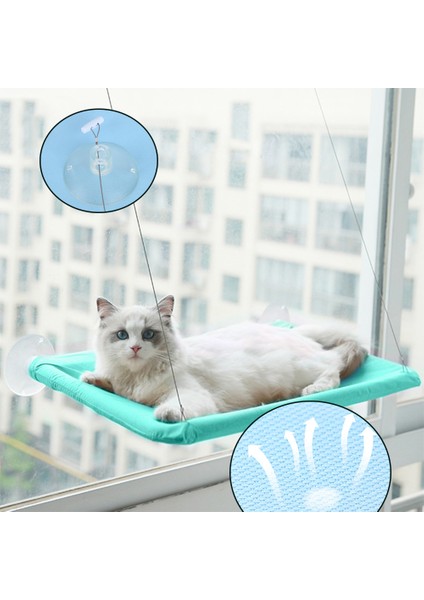 Açık Mavi 55X35 cm Kedi Asılı Yatak Rahat Yavru Hamak Levrek Kedi Güneşli Pencere Koltuğu Dağı Uyku Hamak Pencerede Kediler Için (Yurt Dışından) modelleri