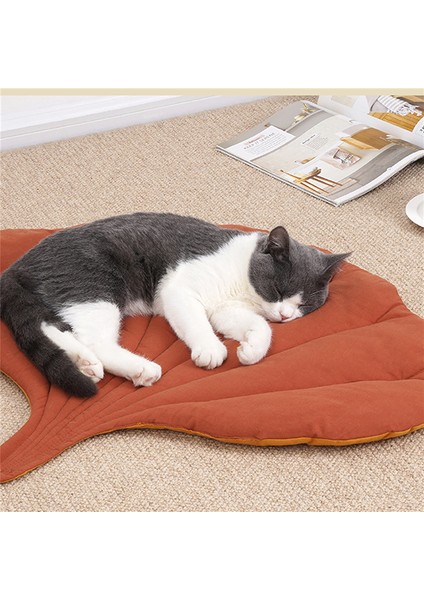 C-38X28CM Yaprak Şekli Yumuşak Köpek Yatağı Mat Yumuşak Sandık Pedi, Büyük Orta Küçük Köpekler ve Kediler Için Makinede Yıkanabilir Yatak Köpek Kulübesi Pedi (Yurt Dışından)