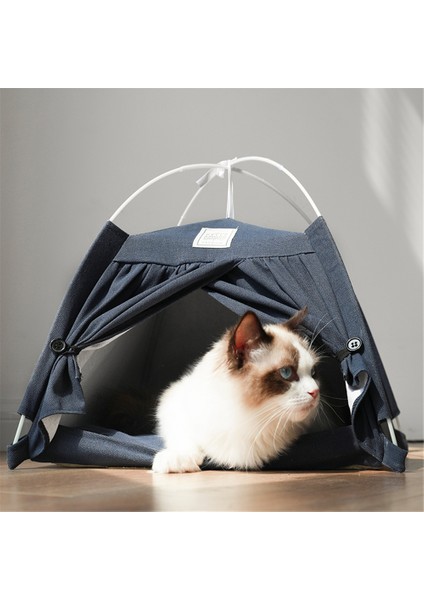 Gri 40X40X41 cm Katlanır Pet Çadır Yatak Mağara Kedi Küçük Köpek Için Taşınabilir Kedi Çadır Yavru Yatak Kulübesi Kapalı Açık Yaz Köpek Çadır Rahat Mağara Evi (Yurt Dışından) fırsatları