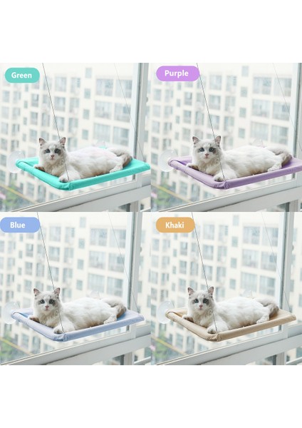 Yeşil ve Battaniye Kedi Hamak Pet Asılı Uyku Yatakları Kedi Dinlenme Koltuk Levrek Pencere Hamak Montaj Pet Rahat Kedi Pet Yatak Rulman 20 kg (Yurt Dışından) fiyatları