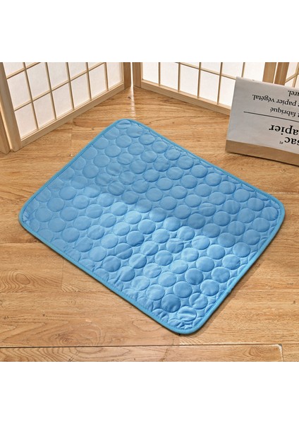Mavi S 50X40 cm Kedi Köpek Serin Yatak Paspasları Yaz Kediler Köpekler Için Soğutma Mat Nefes Alabilir Pet Buz Pedi Yıkanabilir Yavru Kanepe Yastığı Kedi Köpek Aksesuarları (Yurt Dışından)