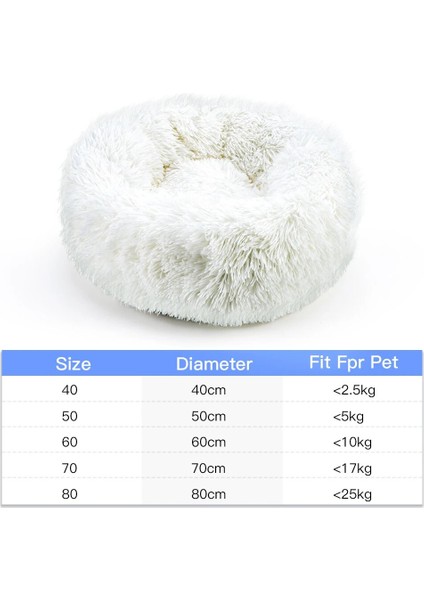 Kırmızı Şarap 50 cm Köpek Pet Yatak Köpek Kulübesi Yuvarlak Kedi Yatak Kış Sıcak Köpek Evi Uyku Tulumu Uzun Peluş Süper Yumuşak Pet Yatak Köpek Yastık Mat Kedi Malzemeleri (Yurt Dışından)