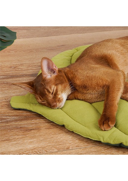C-38X28CM Yaprak Şekli Yumuşak Köpek Yatağı Mat Yumuşak Sandık Pedi, Büyük Orta Küçük Köpekler ve Kediler Için Makinede Yıkanabilir Yatak Köpek Kulübesi Pedi (Yurt Dışından)