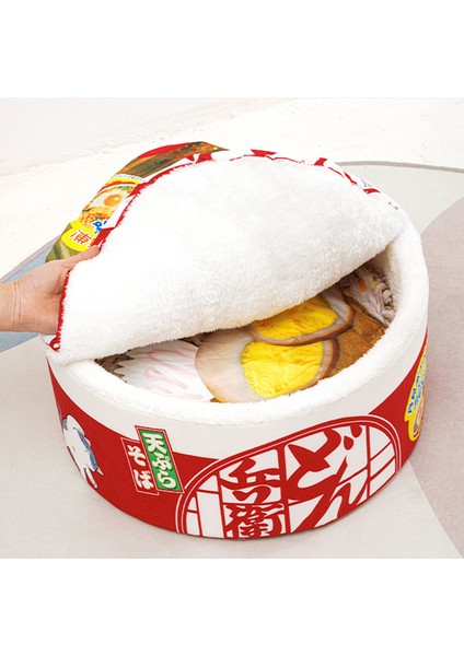 Stil 1 S 40CMX20CM Mat Sevimli Sıcak Köpek Yatakları Ramen Evi Her Mevsim Evcil Hayvan Mobilya Kedi Japon Dairesel Yuva Yaratıcı Kapalı Anında Erişte Evcil Hayvan (Yurt Dışından)