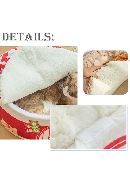 Stil 1 S 40CMX20CM Mat Sevimli Sıcak Köpek Yatakları Ramen Evi Her Mevsim Evcil Hayvan Mobilya Kedi Japon Dairesel Yuva Yaratıcı Kapalı Anında Erişte Evcil Hayvan (Yurt Dışından) indirimleri