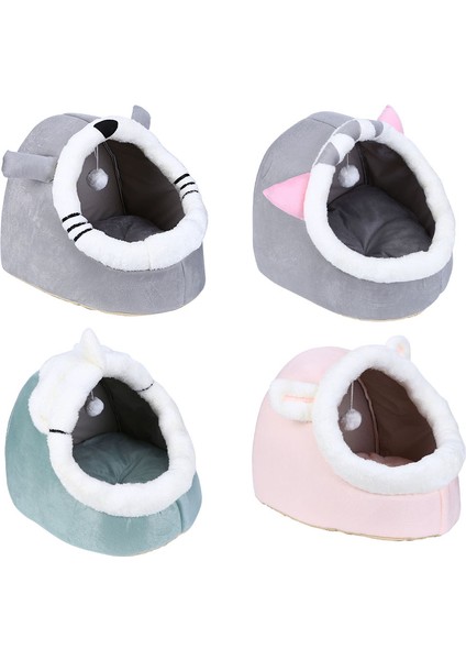 Pembe Kulaklar M 40X38X34CM Tatlı Kedi Yatağı Derin Uyku Konfor Sıcak Evcil Hayvan Sepeti Rahat Yavru Şezlong Kapalı Köpek Uyku Yastığı Kedi Evi Çadır Yumuşak Mağara Pet Mat (Yurt Dışından) modelleri