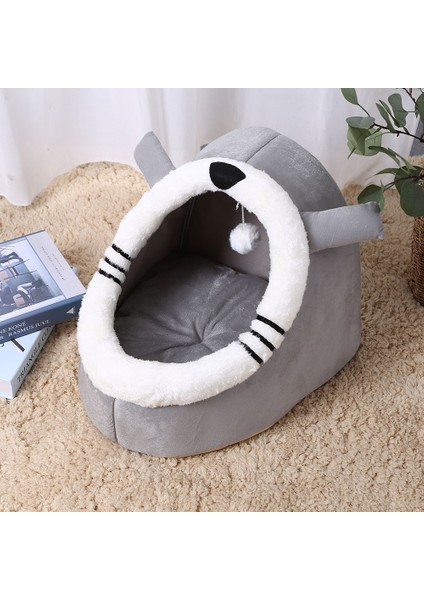 Pembe Kulaklar M 40X38X34CM Tatlı Kedi Yatağı Derin Uyku Konfor Sıcak Evcil Hayvan Sepeti Rahat Yavru Şezlong Kapalı Köpek Uyku Yastığı Kedi Evi Çadır Yumuşak Mağara Pet Mat (Yurt Dışından) fırsatları