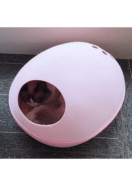 Gri Küçük Yeni Ayrılabilir Entegre Kedi Evi Keçe Evcil Hayvan Yuvası Yaratıcı Yumurta Şeklinde Tasarlanmış Yatak Kapalı Kediler Için Uyuyan Evcil Hayvan Aksesuarları 2022 (Yurt Dışından)