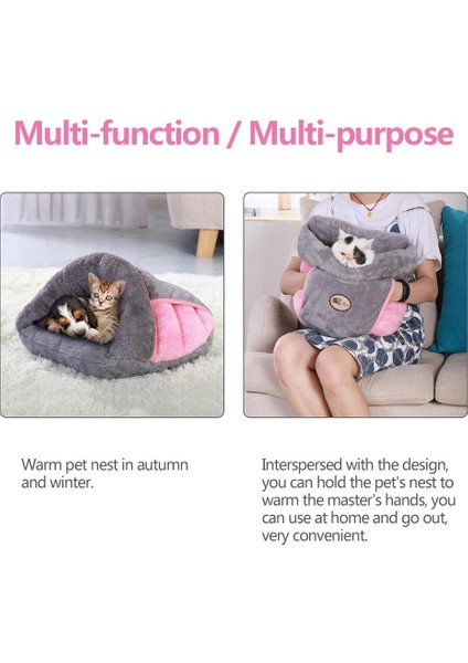 Kahverengi S Sıcak Kedi Yatak Pet Köpek Kedi Evi Kış Köpek Kedi Yastık Mat Kapalı Sepet Mağara Kulübesi Yuva Kediler Evcil Hayvanlar Için Ürünler Cama De Gato (Yurt Dışından) modelleri