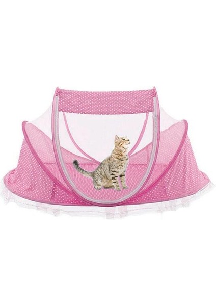 Pembe Taşınabilir Katlanır Pet Çadır Yavru Yatak Taşınabilir Yıkanabilir Teepee Yavru Kedi Kapalı Açık Kedi Evi Kafes Evleri Evcil Hayvanlar Için (Yurt Dışından)