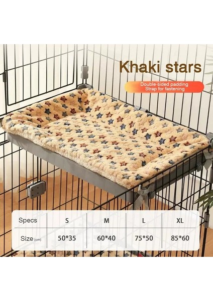 Kayışlı Mat Xl 85X60CM Yumuşak Flanel Kalınlaşmış Pet Yatak Mat Kayışlı Yumuşak Polar Kedi Kafesi Yatak Pedi Kedi Hamak Köpek Battaniye Yatak Mat Yavru Kedi Için Yastık (Yurt Dışından)