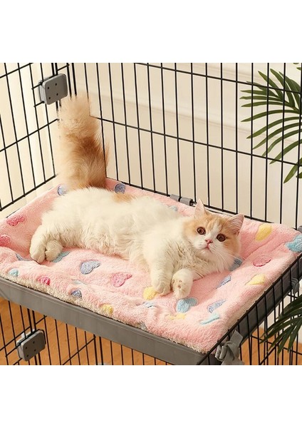 Kayışlı Mat Xl 85X60CM Yumuşak Flanel Kalınlaşmış Pet Yatak Mat Kayışlı Yumuşak Polar Kedi Kafesi Yatak Pedi Kedi Hamak Köpek Battaniye Yatak Mat Yavru Kedi Için Yastık (Yurt Dışından)