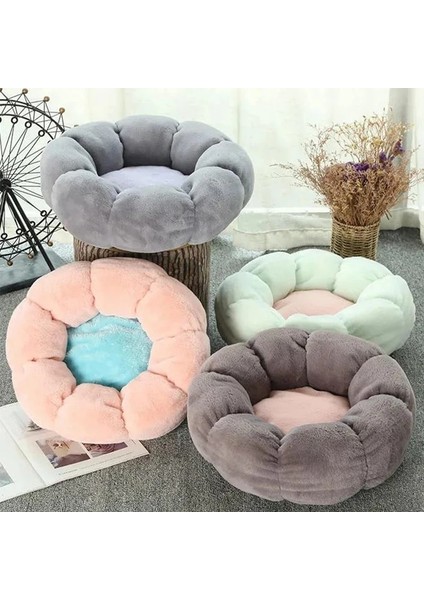 GWJ004 M 50 cm Yeni Lüks Pet Kedi Yatak Çiçek Yuvarlak Kedi Evi Kedi Matı Kalınlaşmış Sıcak ve Yumuşak Dört Mevsim Evrensel (Yurt Dışından)