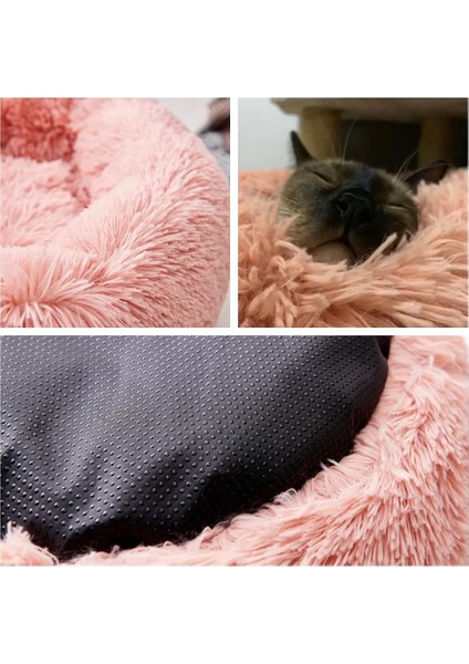 Yeni Varış 1 Od 40 cm Kedi Yatakları Yuvarlak Rahat Sakinleştirici Köpek Yatağı Kediler Için Yatıştırıcı Yatak Köpek Anti Anksiyete Evi Kedi Polar Hatmi Kedi Yatağı Yastık (Yurt Dışından) fırsatları