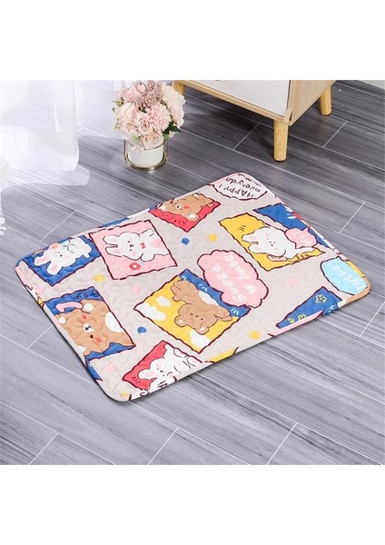 Karikatür 50X40 cm Pet Soğutma Mat Yaz Pedi Köpek Mat Köpek Kedi Için Nefes Alabilir Battaniye Kedi Buz Pedi Yıkanabilir Kanepe Araba Pet Kendini Soğutma Köpek Uyku Mat (Yurt Dışından)