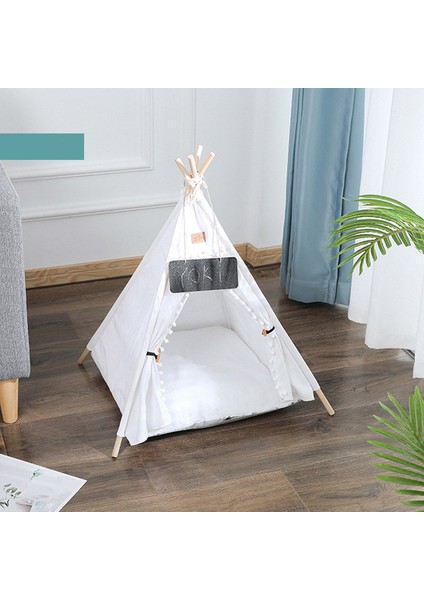 Tip C 1 ZK30 Pet Teepee Köpek Kedi Yatağı Beyaz Kanvas Köpek Kanvas Sevimli Ev-Taşınabilir Yıkanabilir Köpek Çadırları Dogcat Pet Köpek Yavrusu Yatağı (Yurt Dışından)