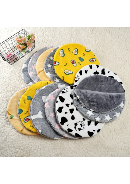 Beyaz Yıldız Çapı 38-40CM Yumuşak Peluş Pet Kedi Uyku Mat Kış Sıcak Yıkanabilir Yuvarlak Battaniye Köpek Kulübesi Yavru Yuva Ev Seyahat Yatağı Yastık Aksesuarları (Yurt Dışından) fırsatları