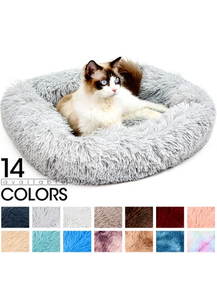 Kahve M 55X45X20CM Kare Kedi Evi Kediler Için Yatak Köpek Mat Sıcak Uyku Kedi Yuvası Yastık Köpek Yavrusu Kanepe Köpekler Için Sepet Peluş Evcil Hayvan Aksesuarları Kış (Yurt Dışından)