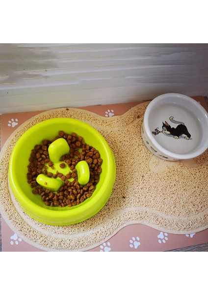Yeşil Bulut Şekli Pet Kedi Köpek Besleme Matı Ped Katı Pençe Kılçık Desen Bulaşık Kase Nemli Yerleşimler Placemat Kolay Yıkama Evcil Hayvan Aksesuarları (Yurt Dışından) modelleri