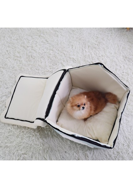 Açık Mavi Ücretsiz Boyut Hoopet Köpek Evi Kapalı Sıcak Köpek Kulübesi Pet Kedi Mağarası Yuva Tavşan Yuvası Yıkanabilir Çıkarılabilir Mat Kediler Için Rahat Uyku Yatağı (Yurt Dışından)