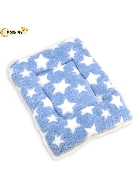 Mavi 40X60 cm Kalınlaşmış Pet Yumuşak Polar Ped Evcil Hayvan Battaniyesi Yatak Mat Yavru Köpek Kedi Kanepe Yastığı Sıcak Tutmak Uyku Kapak Yastık Ev Halı (Yurt Dışından)