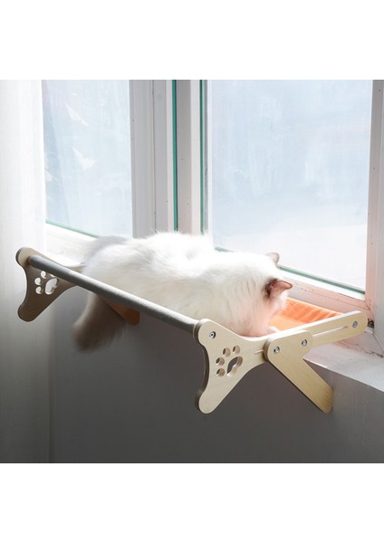 Siyah Kedi Pencere Levrek Ahşap Montaj Asılı Yatak Yıkanabilir Kontrplak Hamak Asılı Yatak Pet Yavru Tırmanma Çerçeve Pencere Koltuk Yuvası (Yurt Dışından)