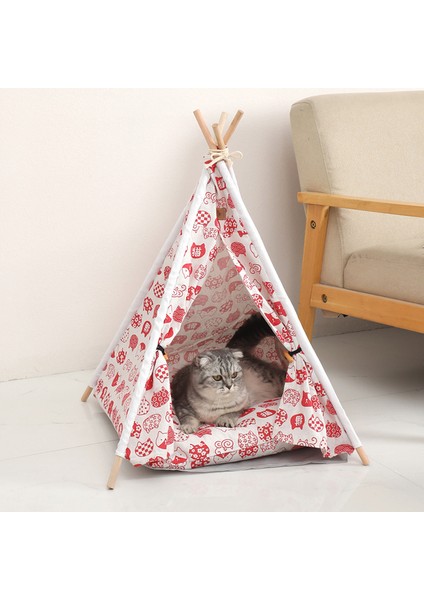 Tip 1 50CMX48CMX60CM Kedi Çadır Evi Yavru Yatak Taşınabilir Yıkanabilir Teepee Yavru Kedi Için Kalın Yastık ile Kapalı Açık Çadır Kedi Malzemeleri Pet Teepee (Yurt Dışından)