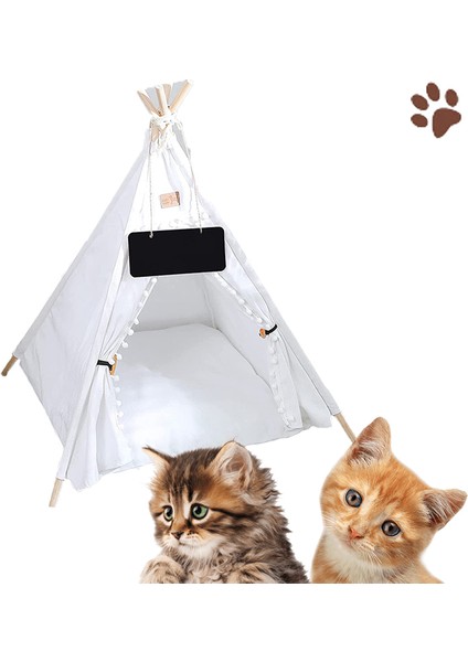 Tip 1 50CMX48CMX60CM Kedi Çadır Evi Yavru Yatak Taşınabilir Yıkanabilir Teepee Yavru Kedi Için Kalın Yastık ile Kapalı Açık Çadır Kedi Malzemeleri Pet Teepee (Yurt Dışından)