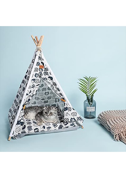 Tip 1 50CMX48CMX60CM Kedi Çadır Evi Yavru Yatak Taşınabilir Yıkanabilir Teepee Yavru Kedi Için Kalın Yastık ile Kapalı Açık Çadır Kedi Malzemeleri Pet Teepee (Yurt Dışından)