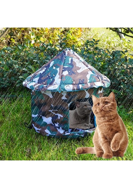 Kamuflaj M 40 cm Açık Su Geçirmez Kediler Köpek Evleri Katlanabilir Sıcak Kış Çadır Yatak Küçük Orta Evcil Hayvan Için Kapalı Teepee Kedi Köpek Aksesuarları (Yurt Dışından) fiyatları