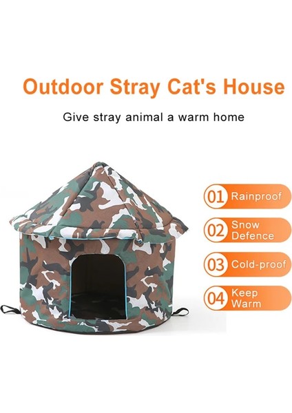 Kamuflaj M 40 cm Açık Su Geçirmez Kediler Köpek Evleri Katlanabilir Sıcak Kış Çadır Yatak Küçük Orta Evcil Hayvan Için Kapalı Teepee Kedi Köpek Aksesuarları (Yurt Dışından) fırsatları