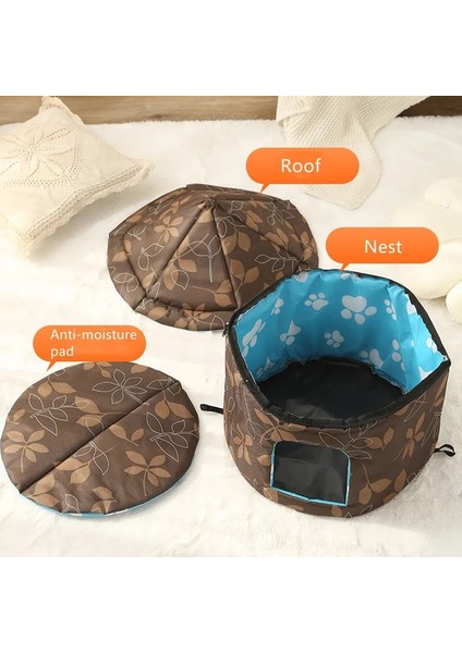 Kamuflaj M 40 cm Açık Su Geçirmez Kediler Köpek Evleri Katlanabilir Sıcak Kış Çadır Yatak Küçük Orta Evcil Hayvan Için Kapalı Teepee Kedi Köpek Aksesuarları (Yurt Dışından) indirimleri